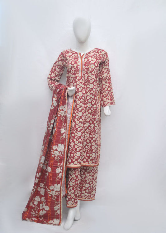 Bin Saeed Printed Lawn Stitched 3 Piece Khaddar -summer collection