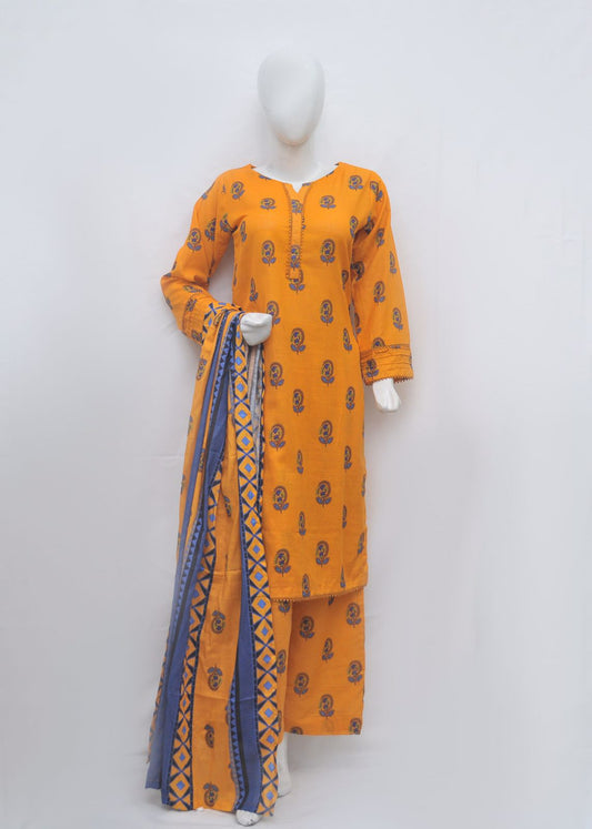 Bin Saeed Printed Lawn Stitched 3 Piece Khaddar -summer collection